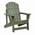 Fauteuil Adirondack en plastique vert Abrenvo, 95x76x98 cm, avec accoudoirs pour jardin, style confortable et résistant.