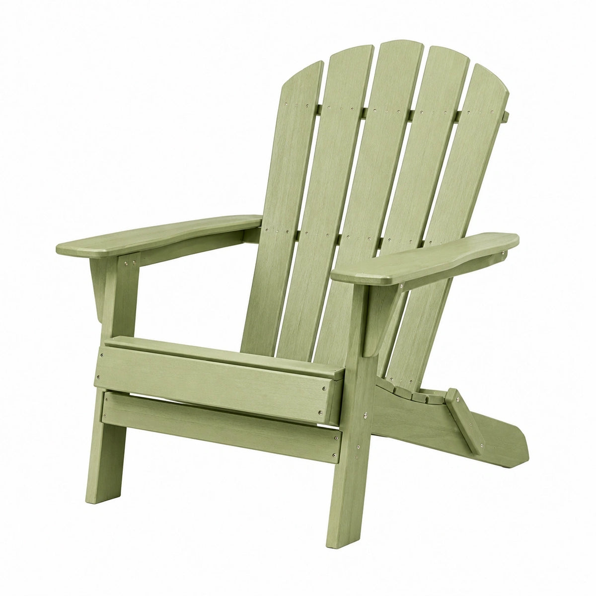 Fauteuil Adirondack en bois vert Abrenvo, dimensions 80 x 90 x 100 cm, extérieur avec dossier incliné, style confortable.