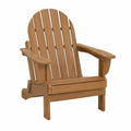 Fauteuil Adirondack en bois marron avec dossier haut, dimensions 80x95x100 cm, fauteuil de jardin confortable Abrenvo.