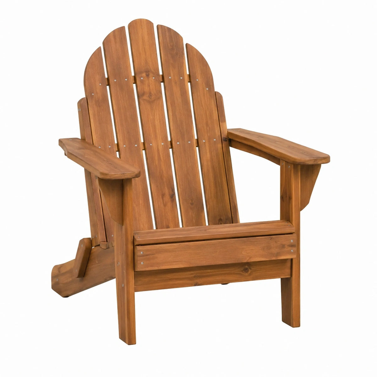 Fauteuil Adirondack en bois marron Abrenvo, dimensions 83x90x100 cm, pour mobilier d'extérieur élégant et confortable.